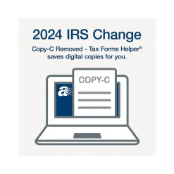 Tax Forms*Adams 2024 1099-NEC Tax Form with e-files and Access to Tax Forms Helper, 4-Part, 3-Up, Copy A, 1, B, 2, 24/Pack