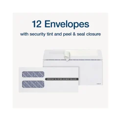 Tax Forms*Adams 2024 1099-NEC Tax Form with Self-Seal Envelope, 4-Part, 3-Up, Copy A, 1, B, 2, 12/Pack (STAX512NEC-24)