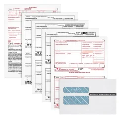 Tax Forms*Adams 2024 W-2 4-Part Laser/Inkject Tax Forms with Envelopes and software, 50/pack (LW2425Q)