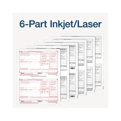 Tax Forms*Adams 2024 W-2 Tax Form with Self-Seal Envelopes and Access to Tax Forms Helper, 6-Part, 2-Up, Copy A, 1, B, C, 2, D, 12/Pack