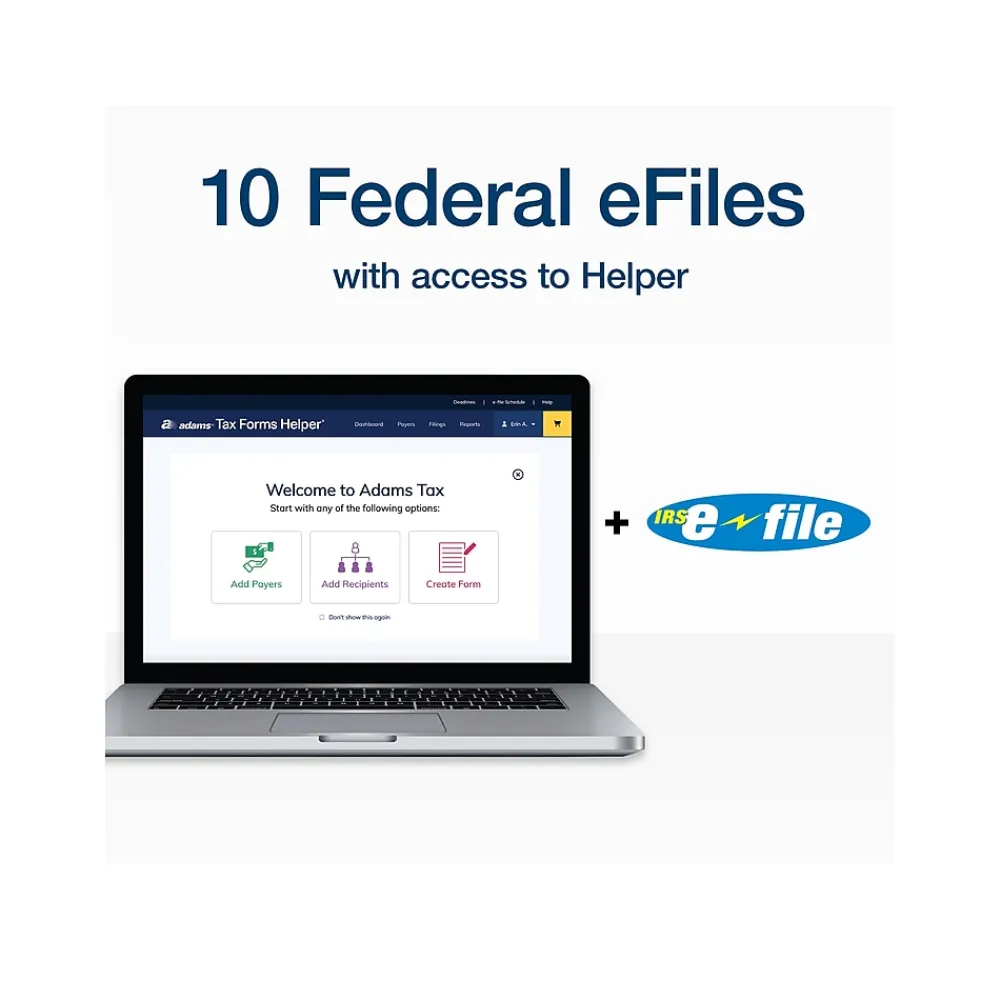 Tax Forms*Adams 2024 W-2 Tax Form with W-3 Forms and Access to Tax Forms Helper, 6-Part, 2-Up, Copy A, 1, B, C, 2, D, 50/Pack
