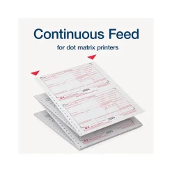 Tax Forms*Adams 2024 W-2 Tax Form with W-3 Forms, 6-Part, 2-Up, Copy A, D/1, B, C, 2, 24/Pack (STAX624-24)