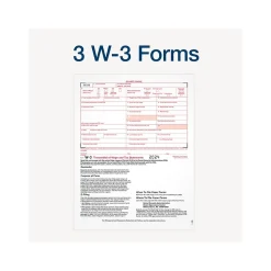 Tax Forms*Adams 2024 W-2 Tax Form with W-3 Forms, 6-Part, 2-Up, Copy A, D/1, B, C, 2, 24/Pack (STAX624-24)
