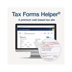 Tax Forms*Adams 2024 W-2 Tax Form with W-3 Forms, e-files, and Access to Tax Forms Helper, 6-Part, 2-Up, Copy A, 1, B, C, 2, D, 24/Pack