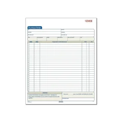 Business Forms*Adams 3-Part Carbonless Purchase Order, 10.69"L x 8.38"W, 50 Sets/Book (TC8131)