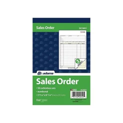 Business Forms*Adams 2-Part Carbonless Sales Orders, 8.44"L x 5.56"W, 50 Sets/Book (DC5805)