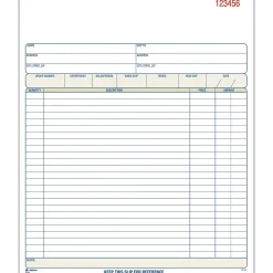 Business Forms*Adams 2-Part Carbonless Work Orders, 8.375" x 10.4375", 50 Sets/Book (DC8100)