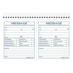 Notepads|Adams Phone Message Pad, 5.5" x 8.5", Ruled, White, 100 Sheets/Pad (SC5805D)