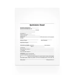 Business Forms*Adams Quitclaim Deed, Form and Instructions, 8.5