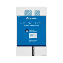 Online Adams Self-Seal Security-Tinted Double-Window W-2 Tax Envelope, White, 25/Pack (STAX2-24)