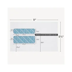 Online Adams Self-Seal Security-Tinted Double-Window W-2 Tax Envelope, White, 25/Pack (STAX2-24)