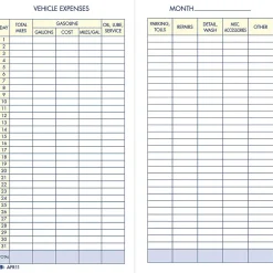 Business Forms*Adams Vehicle Mileage and Expense Record Book, 3 1/4" x 6 1/4" (AFR11)