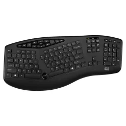 New Adesso Tru-Form Media Wireless Ergonomic Keyboard and Optical Mouse Combo, Black (WKB-1600CB)