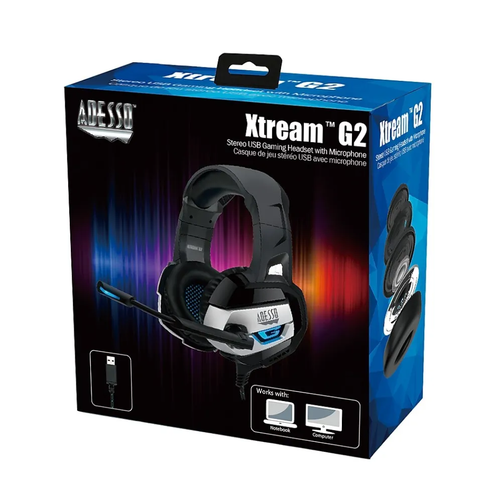 Adesso Xtream G2 Stereo USB Gaming Headset with Microphone