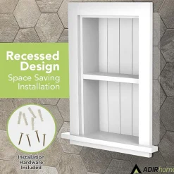 Shelving*AdirHome 1-Shelf Recessed Wall Mount Shelf, 19