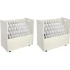 File Cabinets*AdirOffice 50-Slot Mobile Roll File, 28.5"H x 30"W x 15.75"D, White (626-WHI-2PK)
