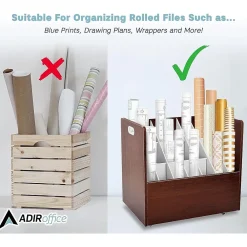 File Cabinets*AdirOffice 21-Slot Mobile Roll File, 28.5