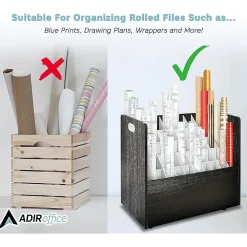 File Cabinets*AdirOffice 50-Slot Mobile Roll File, 28.5
