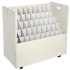 File Cabinets*AdirOffice 50-Slot Mobile Roll File, Lockable, 28.5"H x 30"W x 15.75"D, White (626-WHI-KIT1)