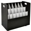 File Cabinets*AdirOffice 21-Slot Mobile Roll File Cabinet, 28.5"H x 30"W x 15.75"D, Black (625-BLK-KIT1)