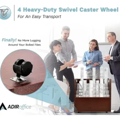 File Cabinets*AdirOffice 50-Slot Mobile Roll File, 28.5