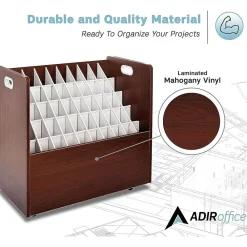 File Cabinets*AdirOffice 50-Slot Mobile Roll File, 28.5
