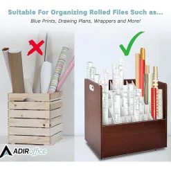 File Cabinets*AdirOffice 50-Slot Mobile Roll File, 28.5