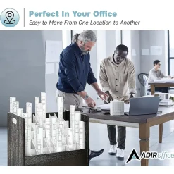 File Cabinets*AdirOffice 50-Slot Mobile Roll File, Lockable, 28.5