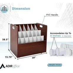 File Cabinets*AdirOffice 21-Slot Roll File, Lockable, 28.5