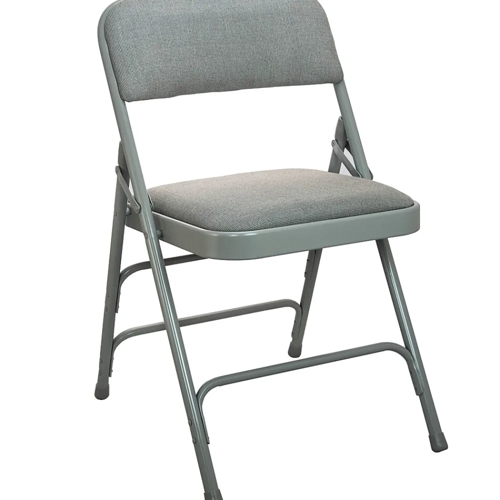 Folding & Stacking*Advantage Gray Padded Folding Chairs, 4/Pack (DPI903F-GG-4)