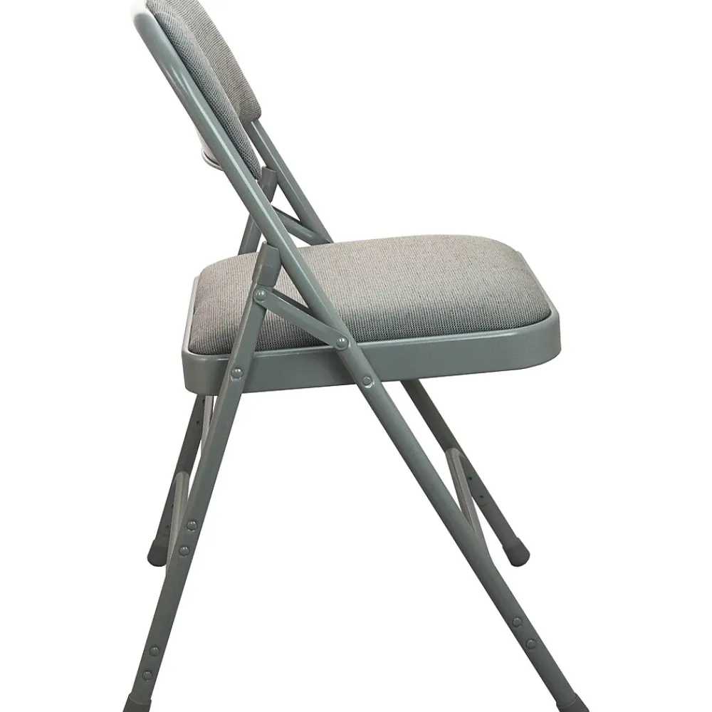 Folding & Stacking*Advantage Gray Padded Folding Chairs, 4/Pack (DPI903F-GG-4)