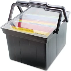 File Storage|Advantus Companion Portable File Storage Box, Letter/Legal, Black (AVTTLF2B)
