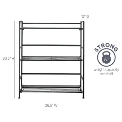 Shelving*Advantus FlipShelf 3-Shelf Steel Rack, 30.5