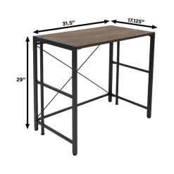 Corner Desks*Advantus Flipshelf 32"W Computer Desk, Wood Grain/Black (39338)