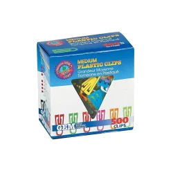 Clips & Fasteners|Advantus Paper Clips, Medium, Assorted Colors, 500/Box (PC0300)