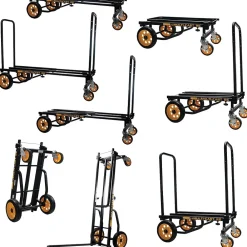Advantus 8-Way Multi Cart Hand Truck, 500-lb. Capacity, Black (86201)