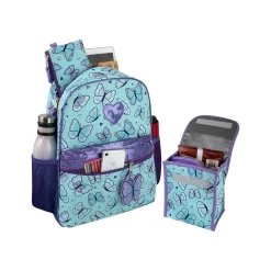 A.D.Ventures Backpack Set, Butterfly, Multicolor (2143STA)