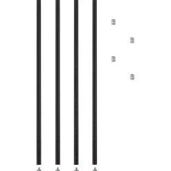 Shelving*Alera ™ Extra Industrial Shelving Stackable Posts, Black