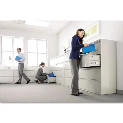 File Cabinets*Alera ® Four-Drawer Lateral File Cabinet, 36w x 18d x 52 1/2h, Light Gray (ALELF3654LG)