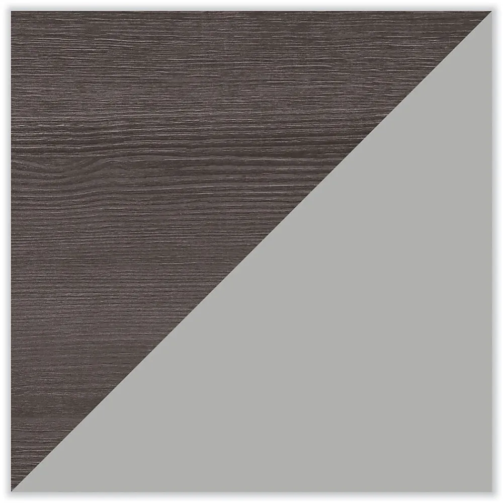 Computer Desks*Alera Modern Teacher Series 60"W Pedestal Desk, Charcoal Woodgrain/Gray (MSD6024CH)