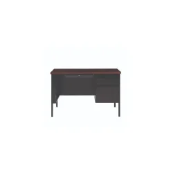 Corner Desks*Alera 45"W Single Pedestal Desk, Mocha/Black (ALEHSD4524BM)