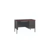 Office Desks*Alera 45"W Single Pedestal Desk, Mahogany/Charcoal (ALEHSD4524CM)
