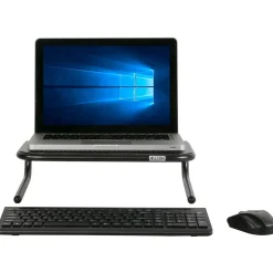 Sale Allsop Metal Art Jr. Monitor Stand, Pearl Black (30165)