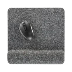 New Allsop Premium Plush Foam Non-Skid Mouse Pad with Wrist Rest, Gray (32311)