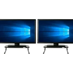 Outlet Allsop The Metal Art Jr. Monitor Stand, Pearl Black, 2/Pack (31958)