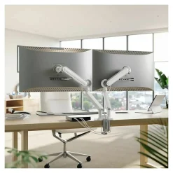 New ALOGIC Glide Adjustable Dual Arms, Up to 35" Monitor, White (C32GMA2)