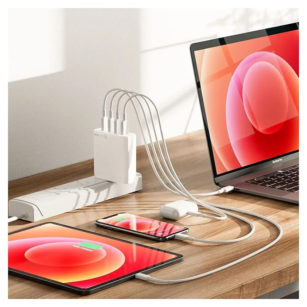 Rapid Power USB Charging Kit/Bundle for Tablet/Cellular Phone/Notebook, White (WCG4X100)<ALOGIC Online