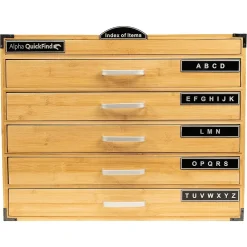 Storage Cabinets*Alpha QuickFind 17.5" Bamboo Storage Cabinet, Brown (195893)