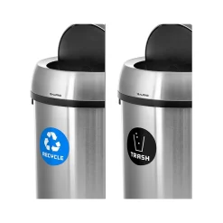 Alpine Dual-Stream Trash/Recycling Station, 34-Gallon, Stainless Steel (ALP470-65L-1-R-T)<Alpine Industries Sale