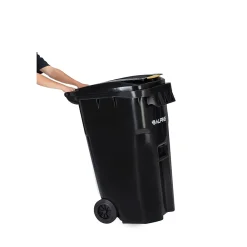 500 Series Plastic Outdoor Trash Can, 64 Gallon, Black (ALP500-64-BLK)<Alpine Industries Discount